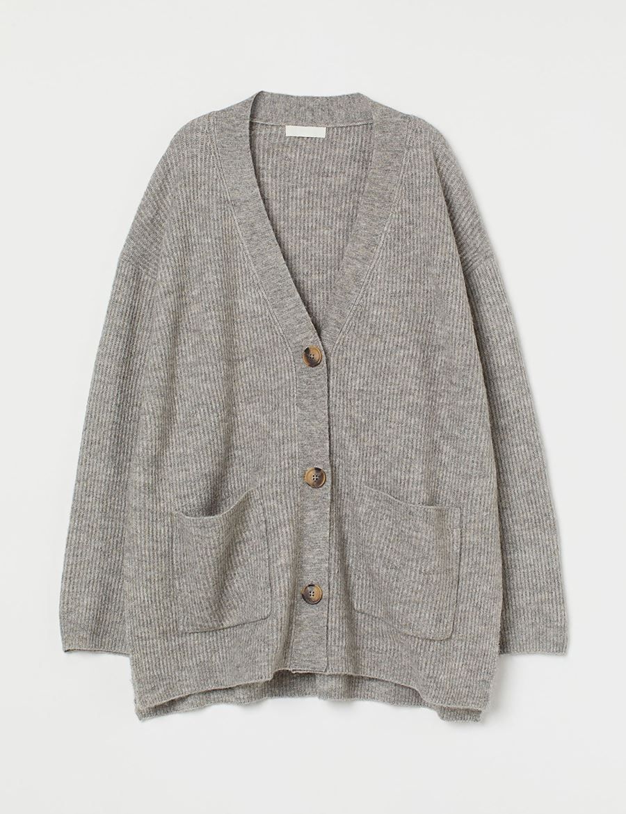 Slika GROUPED - Rib-knit cardigan