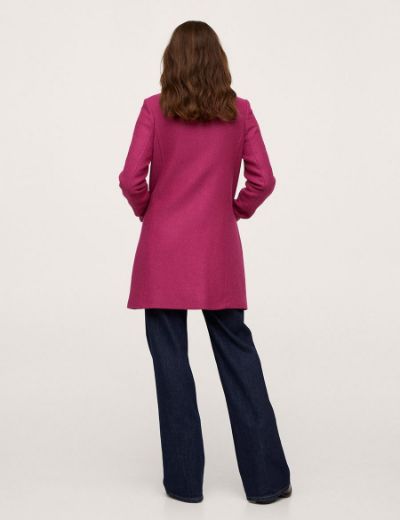 Slika Plain Collar Woolen Coat